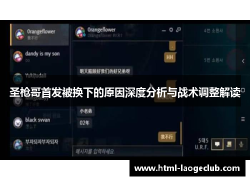 圣枪哥首发被换下的原因深度分析与战术调整解读